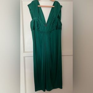 BCBGMaxAzria Green Silk Dress size S